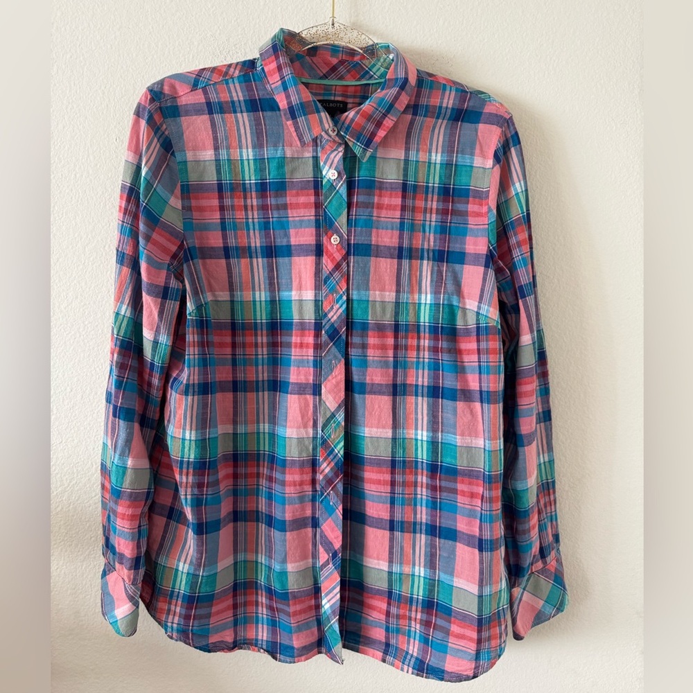 Talbots Plaid Cotton Multicolor Shirt